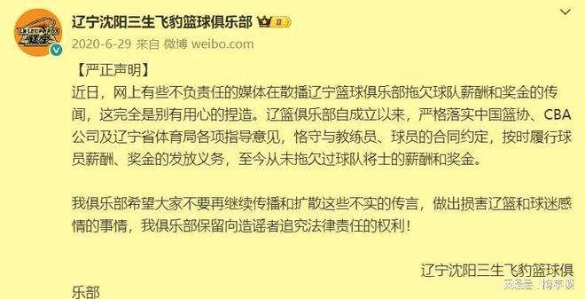 ！CBA新玩法让民营俱乐部压力倍增爱游戏平台时隔五年辽篮再传欠薪丑闻(图3)